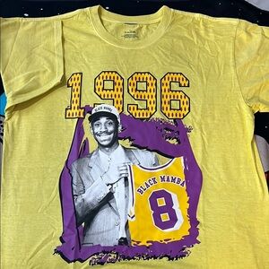 Kobe Bryant Yellow and Purple Short Sleeve Tees